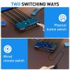 YXX7XY Dual Monitor KVM Switch USB 3.0 HDMI 2 Monitors 3 Computers 4K@60Hz 2K@144Hz EDID Emulator Dual Monitor with 4 USB 3.0 Ports Wir(with US Plug) view 2