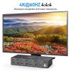 YXX7XY Dual Monitor KVM Switch USB 3.0 HDMI 2 Monitors 3 Computers 4K@60Hz 2K@144Hz EDID Emulator Dual Monitor with 4 USB 3.0 Ports Wir(with US Plug) view 3