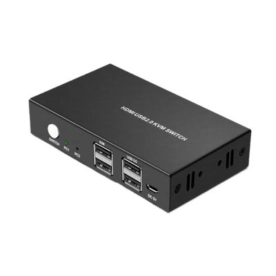 YXX7XY USB KVM Switch HDMI Splitter Switch Support 4K@60Hz 2 in 1 Out with USB Keyboard and Mouse Switch