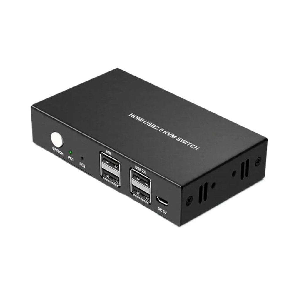YXX7XY USB KVM Switch HDMI Splitter Switch Support 4K@60Hz 2 in 1 Out with USB Keyboard and Mouse Switch