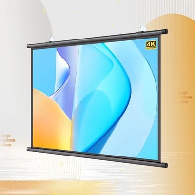GSKFXJ HD 4K Projector Movies Screen 40" 50" 60" 4:3 16:9 Portable Home Cinema Movie Screen Easy Roll Up Projection Screen, Anti-Crease(60inch/16:9)