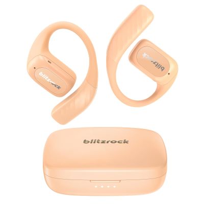 BlitzRock CT3 Open Ear Headphones Bluetooth 5.4, 32Hrs Playtime IPX5, 4-Mic ENC Clear Calls, Custom EQ App, Ergonomic Earhooks for Running/Cycling/Gym