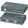 YXX7XY 2 In1 Out 4K USB HDMI-Compatible KVM Switch Box for 2 PC Sharing Keyboard Mouse Printer Video Display USB Swltch Splitter view 1