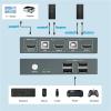 YXX7XY 2 In1 Out 4K USB HDMI-Compatible KVM Switch Box for 2 PC Sharing Keyboard Mouse Printer Video Display USB Swltch Splitter view 2