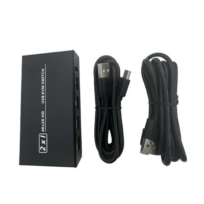 YXX7XY 2 In1 Out USB HDMI-Compatible KVM Switch Box for 2 PC Sharing Keyboard Mouse Printer Video Display USB Swltch Splitter