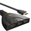 1~5PCS Port 4K 2.0 Cable Auto Splitter Switch Switcher 3x1 Adapter HUB 3D 3 to 1 for Monitor PS5(Black 3pcs) view 1