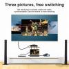 1~5PCS Port 4K 2.0 Cable Auto Splitter Switch Switcher 3x1 Adapter HUB 3D 3 to 1 for Monitor PS5(Black 3pcs) view 2