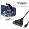 1~5PCS Port 4K 2.0 Cable Auto Splitter Switch Switcher 3x1 Adapter HUB 3D 3 to 1 for Monitor PS5(Black 3pcs) view 3