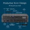 Kensington SD5910T DisplayLink Docking Station Thunderbolt 4, Quad 4K for MacBook Pro/Air M1/M2/M3/M4 with Pro and Max Chipsets, 100W PD, HDMI/DP/TB4, SD/Micro SD Card Slots (K35233NA), Black view 3