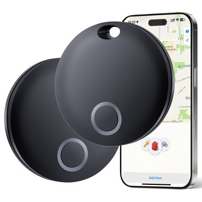 Eelexa Air Tracker-2 Pack, Smart Tag Luggage Finder, Works with Apple Find My (iOS Only), Item Locator for Keys, Luggage, Backpack, Wallet, IP67 Waterproof