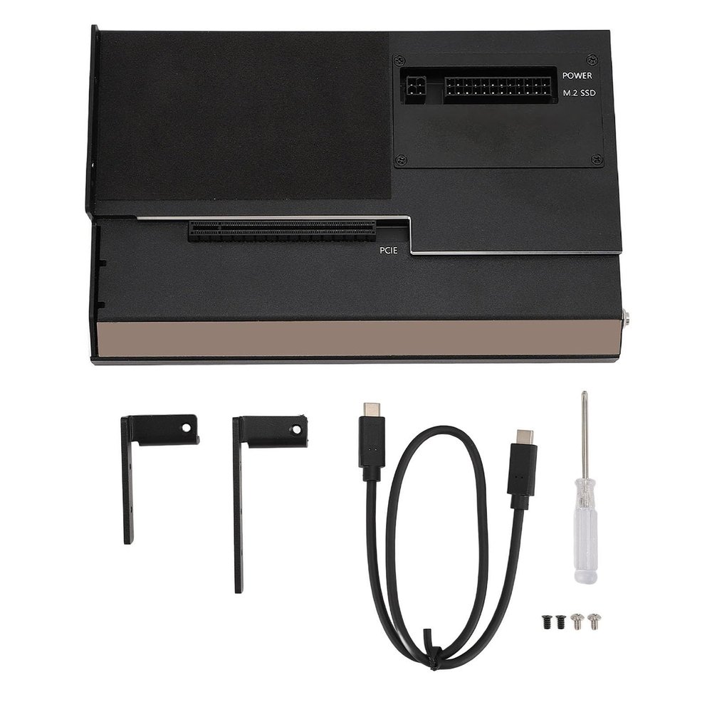 External GPU Dock, USB4.0 40Gbps GPU Enclosure with TB3, M.2 NVMe Interface, Aluminum Alloy, PD 60W, RJ45, PCIe x16 Support