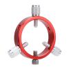6 Hole 50mm Guide Scope Ring with Protective Caps, Aluminum Alloy Astronomy Telescope Mounting Bracket, Red, Easy to Carry, Suitable for 30-50mm Telescopes, M6 Screw Support view 1
