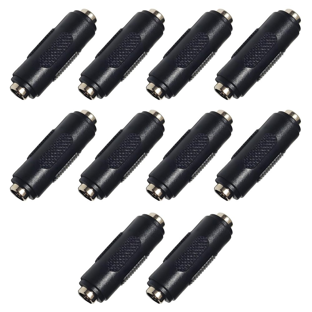 XYRSTOLR DC Power Connector Adapter 12V 5.5mm x 2.1mm, 12/24V Female to Female Power Jack Socket for Led Strip CCTV Security Camera Cable Wire Ends Plug Barrel - (10 Pcs)