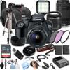 Canon EOS 2000D / Rebel T7 DSLR Camera|2 Lens Kit with EF18-55mm + EF 75-300mm Lens + 64GB Memory, LED Video Light, Case, Tripod, Filters, Grip & More(32pc Bundle) (Renewed) view 1