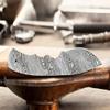LOT OF 4 PIECES HAND FORGED DAMASCUS STEEL FULL TANG KNIFE BLANK BLADE KNIFE MAKING SUPPLIES (4 DIFFERENT PIECES SET) view 4