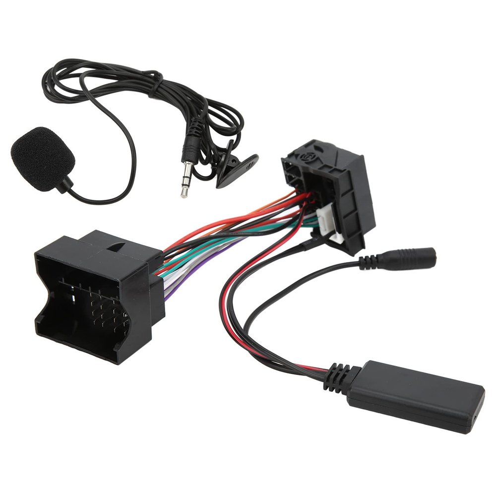 Ymiko Car Adapter, Aux Adapter for Car Easy Installation ABS Aux Adapter for RCD310 RCD510 RNS510 (with Power Cord)