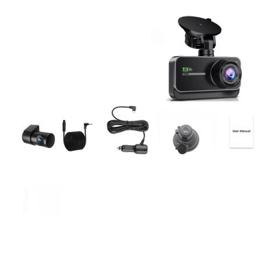 4K Dash Cam WiFi 4K CAR DVR Dashcam Black Box Dual Dash Cam Car Video Recorder Dvrs Kamera Video Registrator(4K 1080P,64G)