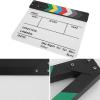 Ymiko Film Slate, Acrylic Film Directors Clapboard TV Action Board Film Cut Prop Acrylic Director Scene Clapperboard Professional Directors Clapboard with Pen (Color view 1
