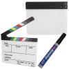 Ymiko Film Slate, Acrylic Film Directors Clapboard TV Action Board Film Cut Prop Acrylic Director Scene Clapperboard Professional Directors Clapboard with Pen (Color view 3
