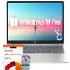 HP 15.6" LED Touchscreen Business Laptop Computer, 8GB RAM 1TB SSD, AMD Ryzen 5 7520U Processor, Windows 11 Pro Laptop with Microsoft Office Lifetime Suite, SageNova Earphones, Silver view 1