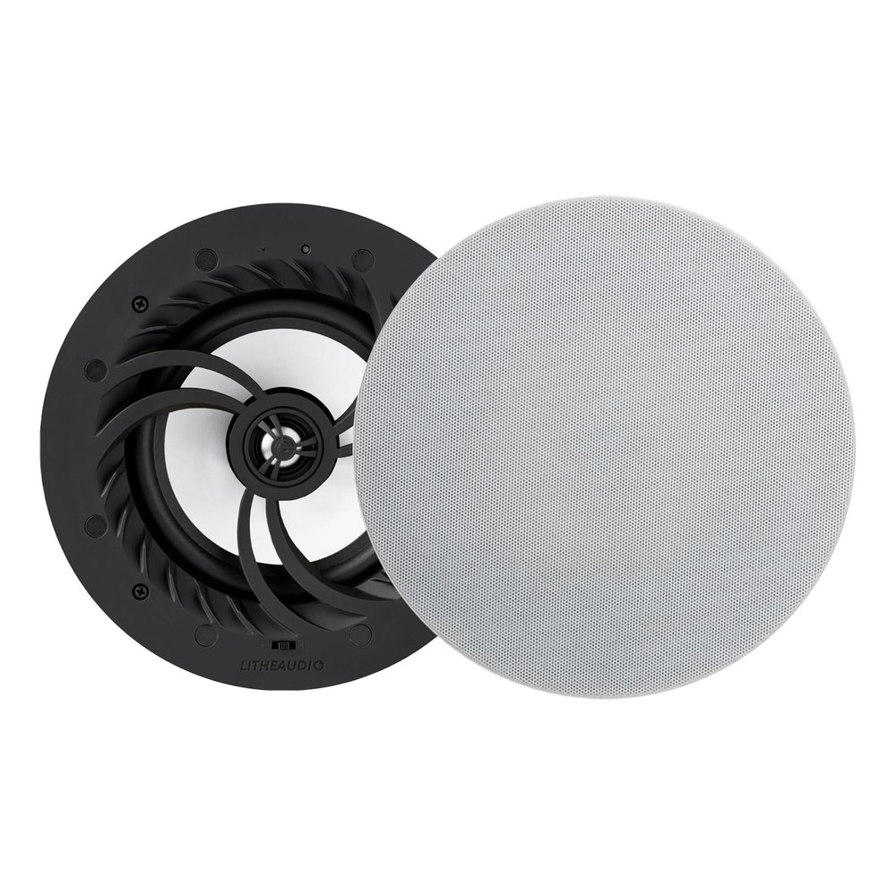 Lithe Audio 06511 Pro Series Bluetooth & Wi-Fi Ceiling Speakers, IP44 Rated, Pair