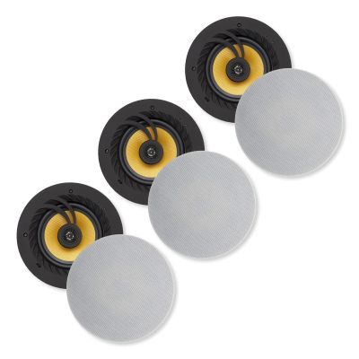 Lithe Audio 03203 Bluetooth Wireless 6.5" Ceiling Speakers (3 Master & 3 Passives)