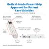Tripp Lite Eaton Medical Hospital Power Strip for Patient Care Vicinity, UL 1363A Certified, 6 Outlets + 15ft Cord, Cart & IV Pole Mount Option, Lifetime Manufacturer's Warranty (PS-615-HG-OEMLM) view 2