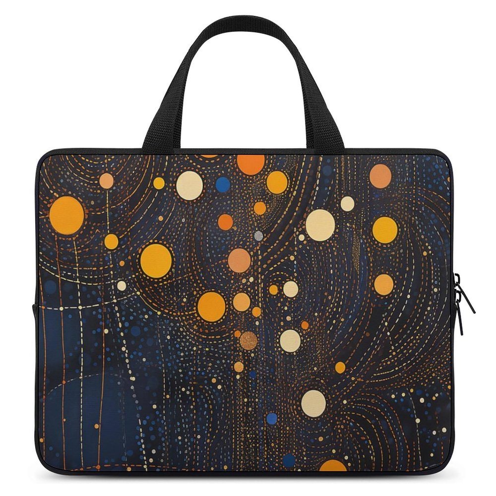 15 Inch Laptop Sleeve Case,Dot Painting Printed Water Resistant Laptop Case Cover,Computer Cases for Laptops 11-17 Inch, 360 Protective Slim Shockproof Computer Carrying Bag for Men Women