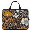15 Inch Laptop Sleeve Case,Flowers on Black Background Printed Water Resistant Laptop Case Cover,Computer Cases for Laptops 11-17 Inch, 360 Protective Slim Shockproof Computer Carrying Bag for Men W view 1
