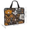 15 Inch Laptop Sleeve Case,Flowers on Black Background Printed Water Resistant Laptop Case Cover,Computer Cases for Laptops 11-17 Inch, 360 Protective Slim Shockproof Computer Carrying Bag for Men W view 3