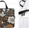 15 Inch Laptop Sleeve Case,Flowers on Black Background Printed Water Resistant Laptop Case Cover,Computer Cases for Laptops 11-17 Inch, 360 Protective Slim Shockproof Computer Carrying Bag for Men W view 4