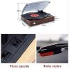 uhyOHF Music Box Gramophone,A Must-Have Vinyl Record Player/Turntable with Built-in Speakers and Three Playback Speeds-Natural Wood Finish Recorder Hello( view 3