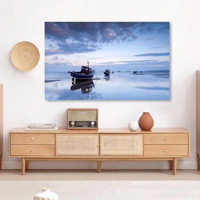19-100 in Dust-Proof Cover Indoor Beach Landscape Printing TV Cover TV Screen Protector for Wall Mounted Televisions LED LCD TV Dust Cover(Size:47-50IN(W116xH67CM),Color:B)
