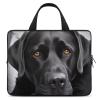 15 Inch Laptop Sleeve Case,Black Dog Printed Water Resistant Laptop Case Cover,Computer Cases for Laptops 11-17 Inch, 360 Protective Slim Shockproof Computer Carrying Bag for Men Women view 1
