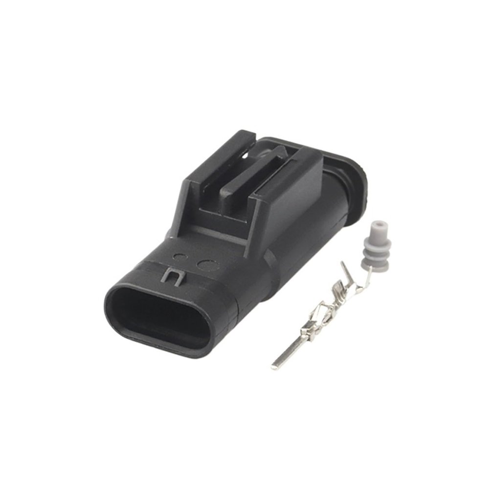 1/5/10 Set 3 Pin AMP Automobile Waterprof Connector 1718653-1 4F0973703 1-1718644-2(Male,10 Sets)