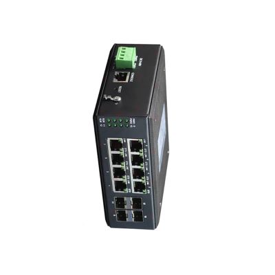 BAISULI Industrial Din Rail Switch Gigabit Ethernet for Managed l2 8 Port Ring Network Switch Fast Gigabit Ethernet Industrial Poe Switch with SFP Optical Fiber Slot