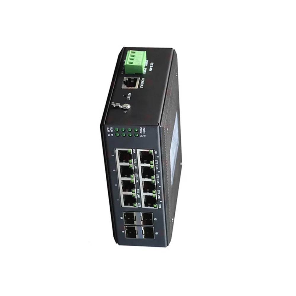 BAISULI Industrial Din Rail Switch Gigabit Ethernet for Managed l2 8 Port Ring Network Switch Fast Gigabit Ethernet Industrial Poe Switch with SFP Optical Fiber Slot