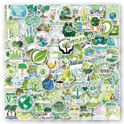 100Pcs Environmental Protection Stickers, Cute Earth Day Stickers for Laptop Water Bottle Phone Luggage Scrapbook Journal, Cartoon Save The Earth Vinyl Stickers Set for Kids Teens (Protect Nature)