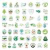 100Pcs Environmental Protection Stickers, Cute Earth Day Stickers for Laptop Water Bottle Phone Luggage Scrapbook Journal, Cartoon Save The Earth Vinyl Stickers Set for Kids Teens (Protect Nature) view 2