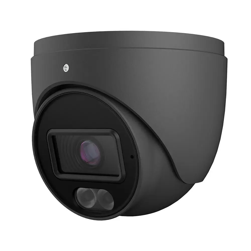 ENS IP-5IRD6S4C4-G28 Titanium 6MP Dual Illumination Water-Proof Turret Network Camera, Grey, 1/2.5" CMOS Sensor, 2.8mm Lens, White LED(98ft)/IR(98ft), True WDR, Built-in Mic, VCA, SD Slot, IP67
