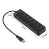 FELTECHELECTR Port USB Hub Black USB Splitter with Independent Ports Compact Design for Laptop Pc Tablet and Smartphone High-Speed Data Transfer Slim and Portable view 2