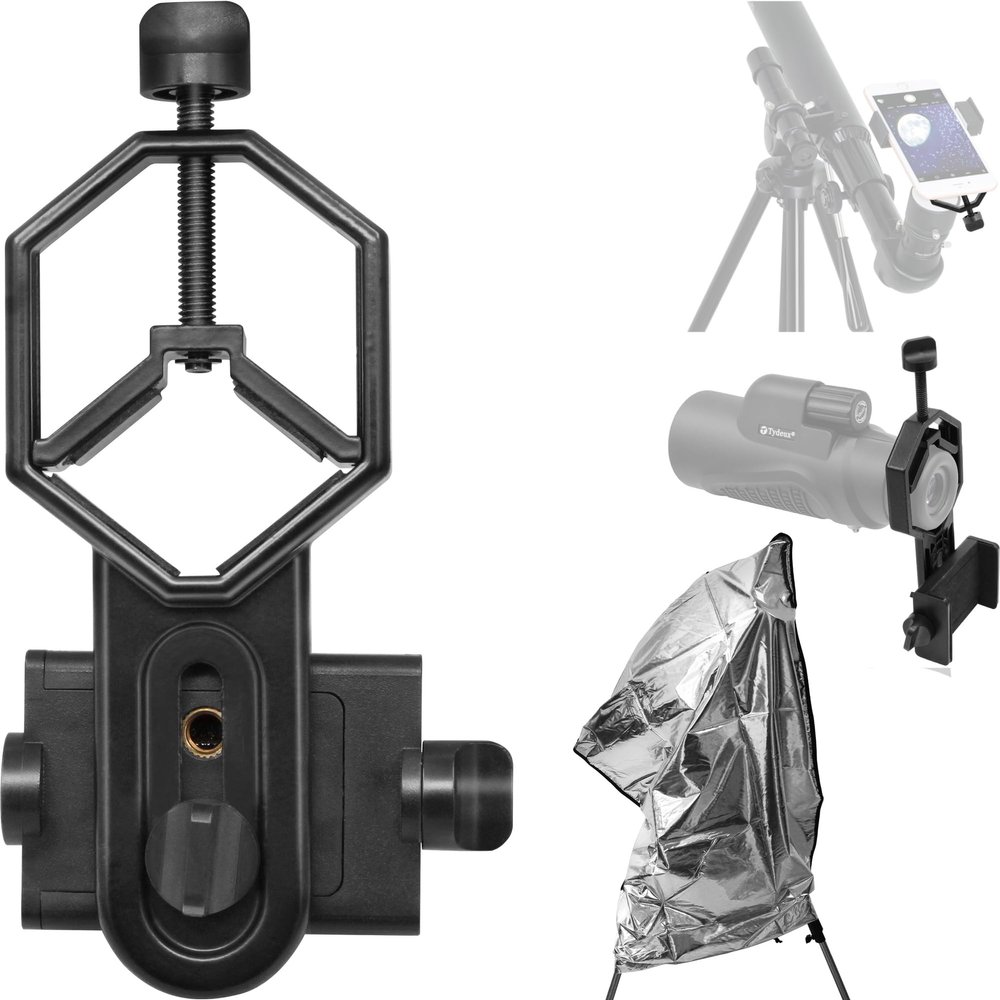 Tydeux Protective Telescope Cover , Diameter 30.1" - Bundle with - Metal Smartphone Telescope Adapter