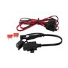 FELTECHELECTR 12v Motorcycle Phone GPS Charger Cable Adapter Dual USB SAE to USB Weatherproof Environmentally Friendly Abs view 1