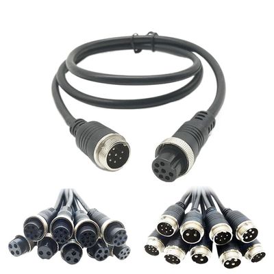 1Pcs 1M GX16 2 3 4 5 6 7 8 10 Pin Male to Female Extension Cable GX-16 Connector for CCTV Camera Security DVR(6Pin)
