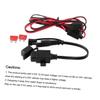 BUGUUYO Dual USB SAE to USB Adapter for Motorcycle Charging Inline Fuse Power Supply for Mobile Phone GPS Compatible Easy Installation with Rotary Bracket view 2