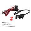 BUGUUYO Dual USB SAE to USB Adapter for Motorcycle Charging Inline Fuse Power Supply for Mobile Phone GPS Compatible Easy Installation with Rotary Bracket view 4