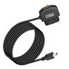 MISYNLON OBD Power Cable for Dash Camera, OBD2 to Mini USB Power Adapter Hardwire Charger Cord,12-24V to 5V 3A,24h Parking Surveillance/Acc Mode with Switch Button for Dashcam, GPS or Radar-3.5M view 1
