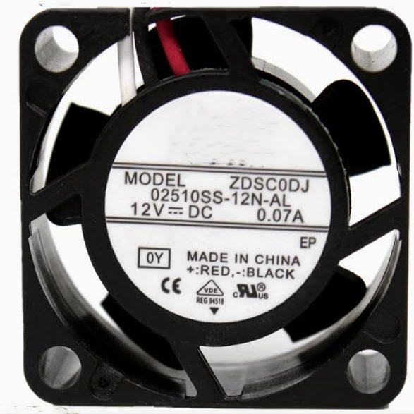 02510SS-12N-AL DC12V 0.07A 2510 3-Wire Miniature Cooling Fan