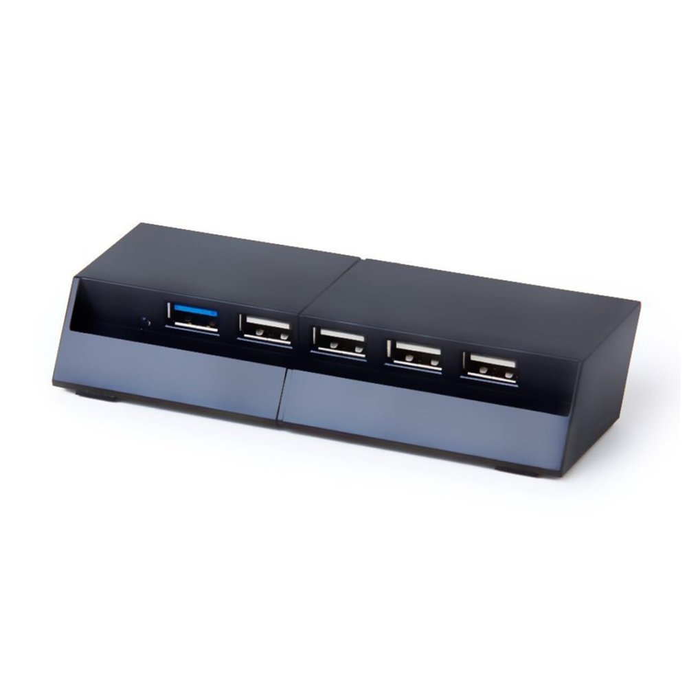 CAXUSD Port USB Expander Hub for Console Black Includes USB High-Speed Charging Led Indicator Compact for Gaming Accessories