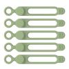 5Pcs Cord Ties Silicone Cable Wire Ties Buckle Design Reusable Soft Data Cord Wraps for Earphone Wire Charging Cable(Green) view 1